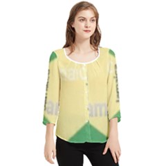 Jamaica, Jamaica  Chiffon Quarter Sleeve Blouse