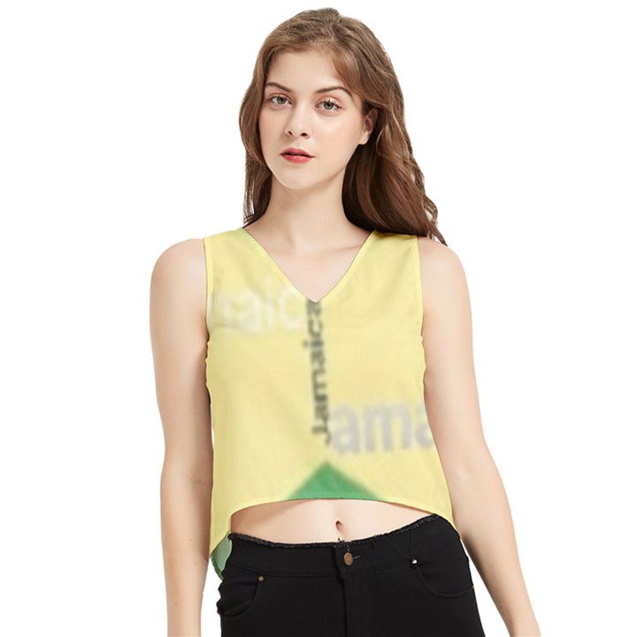 Jamaica, Jamaica  V-Neck Cropped Tank Top