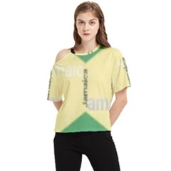 Jamaica, Jamaica  One Shoulder Cut Out Tee by Janetaudreywilson