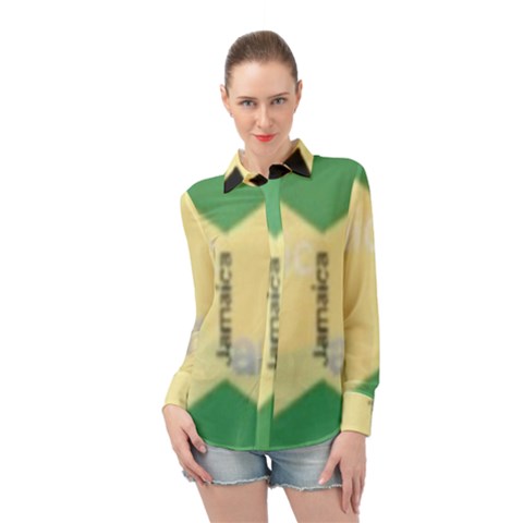 Jamaica, Jamaica  Long Sleeve Chiffon Shirt by Janetaudreywilson