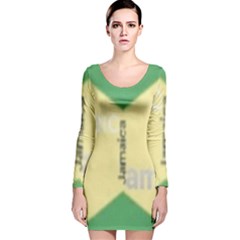 Jamaica, Jamaica  Long Sleeve Velvet Bodycon Dress by Janetaudreywilson