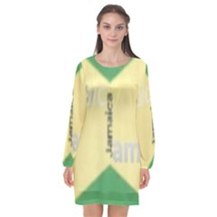 Jamaica, Jamaica  Long Sleeve Chiffon Shift Dress  by Janetaudreywilson