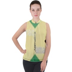 Jamaica, Jamaica  Mock Neck Chiffon Sleeveless Top by Janetaudreywilson