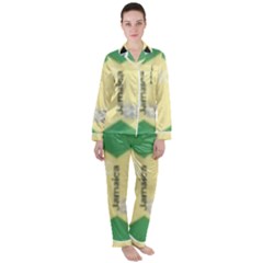 Jamaica, Jamaica  Satin Long Sleeve Pyjamas Set by Janetaudreywilson