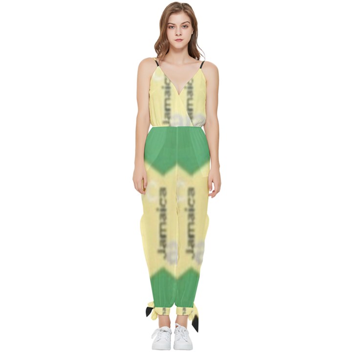 Jamaica, Jamaica  Sleeveless Tie Ankle Jumpsuit