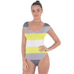 Deminonbinary Pride Flag Lgbtq Short Sleeve Leotard  by lgbtnation