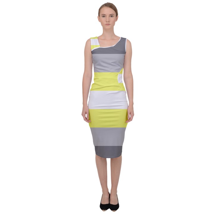 Deminonbinary Pride Flag LGBTQ Sleeveless Pencil Dress