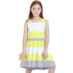 Deminonbinary Pride Flag Lgbtq Kids  Skater Dress by lgbtnation