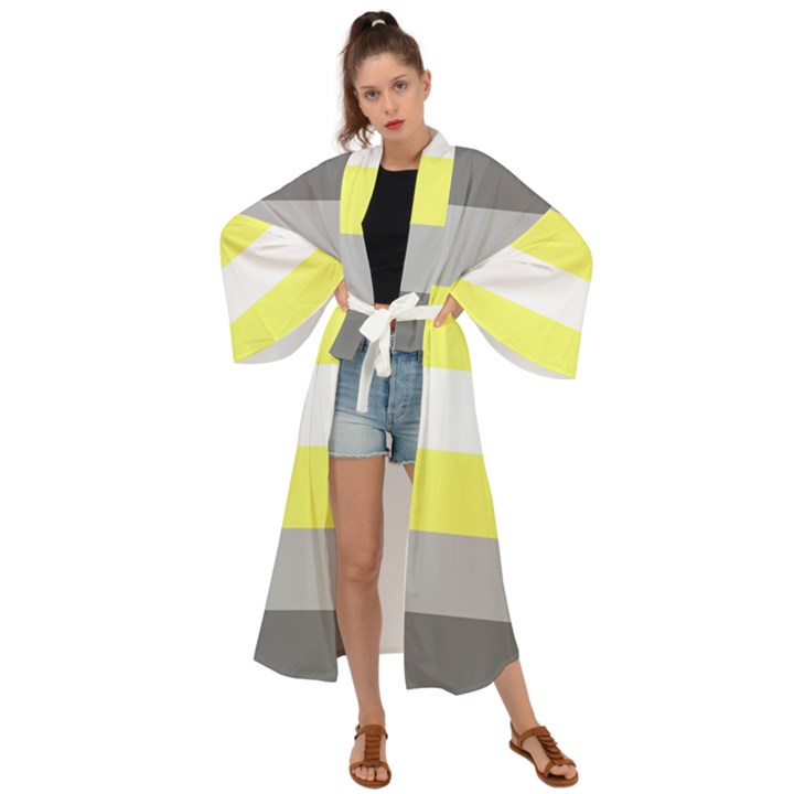 Deminonbinary Pride Flag LGBTQ Maxi Kimono