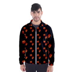 Kawaii Pumpkin Black Men s Windbreaker