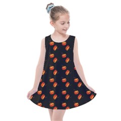 Kawaii Pumpkin Black Kids  Summer Dress