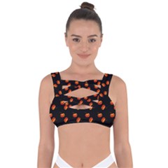 Kawaii Pumpkin Black Bandaged Up Bikini Top by vintage2030