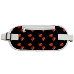 Kawaii Pumpkin Black Rounded Waist Pouch by vintage2030