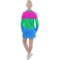 Polysexual Pride Flag LGBTQ Women s Long Sleeve Casual Dress View2