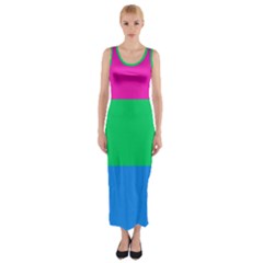 Polysexual Pride Flag Lgbtq Fitted Maxi Dress by lgbtnation