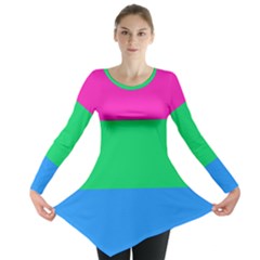 Polysexual Pride Flag Lgbtq Long Sleeve Tunic  by lgbtnation