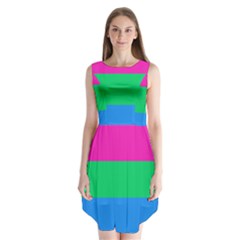 Polysexual Pride Flag Lgbtq Sleeveless Chiffon Dress   by lgbtnation