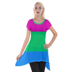 Polysexual Pride Flag Lgbtq Short Sleeve Side Drop Tunic by lgbtnation