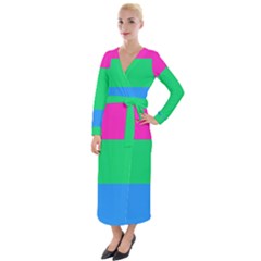 Polysexual Pride Flag Lgbtq Velvet Maxi Wrap Dress by lgbtnation