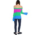 Polysexual Pride Flag LGBTQ Off Shoulder Long Sleeve Top View2