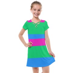 Polysexual Pride Flag Lgbtq Kids  Cross Web Dress by lgbtnation