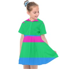 Polysexual Pride Flag Lgbtq Kids  Sailor Dress by lgbtnation