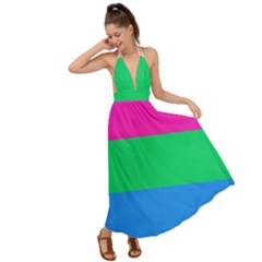 Polysexual Pride Flag Lgbtq Backless Maxi Beach Dress by lgbtnation