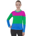 Polysexual Pride Flag LGBTQ Women s Pique Long Sleeve Tee View1