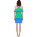 Polysexual Pride Flag LGBTQ Shoulder Frill Bodycon Summer Dress View4