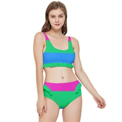 Polysexual Pride Flag Lgbtq Frilly Bikini Set by lgbtnation