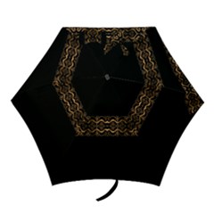 Luxury Ornate Minimal Style Dark Print Mini Folding Umbrellas