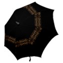 Luxury Ornate Minimal Style Dark Print Hook Handle Umbrellas (Small) View2