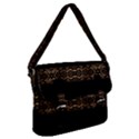 Luxury Ornate Minimal Style Dark Print Buckle Messenger Bag View1