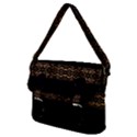 Luxury Ornate Minimal Style Dark Print Buckle Messenger Bag View2