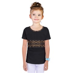 Luxury Ornate Minimal Style Dark Print Kids  One Piece Tee