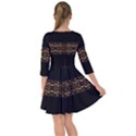 Luxury Ornate Minimal Style Dark Print Smock Dress View2