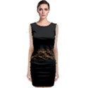 Luxury Ornate Minimal Style Dark Print Sleeveless Velvet Midi Dress View1