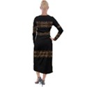 Luxury Ornate Minimal Style Dark Print Velvet Maxi Wrap Dress View2