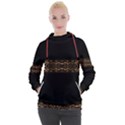 Luxury Ornate Minimal Style Dark Print Women s Hooded Pullover View1