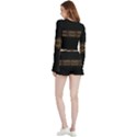 Luxury Ornate Minimal Style Dark Print Velvet Wrap Crop Top and Shorts Set View2