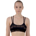 Luxury Ornate Minimal Style Dark Print Line Them Up Sports Bra View1