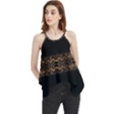 Luxury Ornate Minimal Style Dark Print Flowy Camisole Tank Top View1