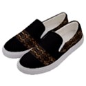 Luxury Ornate Minimal Style Dark Print Men s Canvas Slip Ons View2