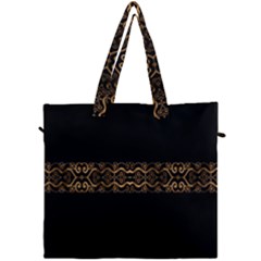 Luxury Ornate Minimal Style Dark Print Canvas Travel Bag