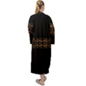 Luxury Ornate Minimal Style Dark Print Maxi Velour Kimono View2