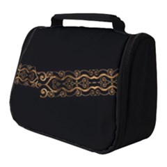 Luxury Ornate Minimal Style Dark Print Full Print Travel Pouch (Small)