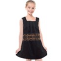 Luxury Ornate Minimal Style Dark Print Kids  Cross Back Dress View1