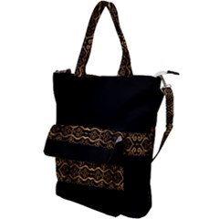 Luxury Ornate Minimal Style Dark Print Shoulder Tote Bag