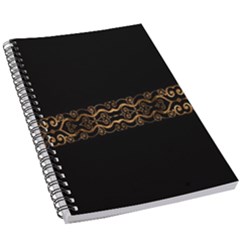 Luxury Ornate Minimal Style Dark Print 5 5  X 8 5  Notebook