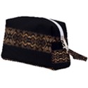 Luxury Ornate Minimal Style Dark Print Wristlet Pouch Bag (Large) View2